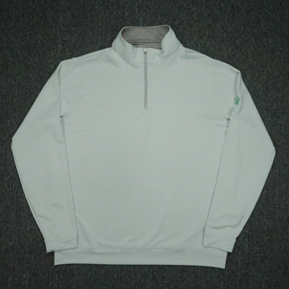 Peter Millar Pullover Mens XL Gray Perth Performance Quarter Zip Golf